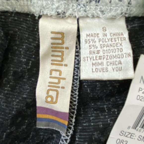 Mimi Chica Women's size Small Pull On Textured Stretch Leggings Grey NEW - Picture 5 of 6